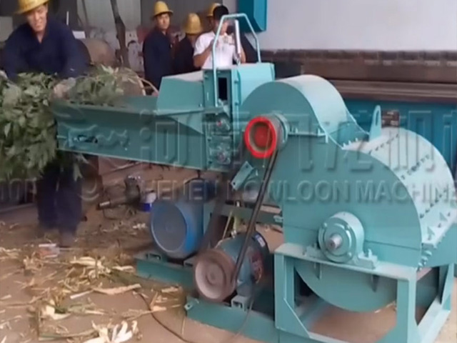 樹枝切斷粉碎處理現(xiàn)場