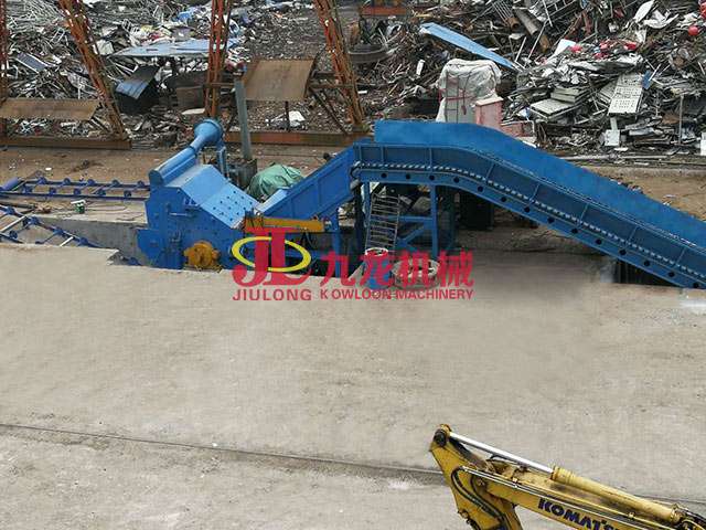 安陽廢鐵破碎處理現(xiàn)場